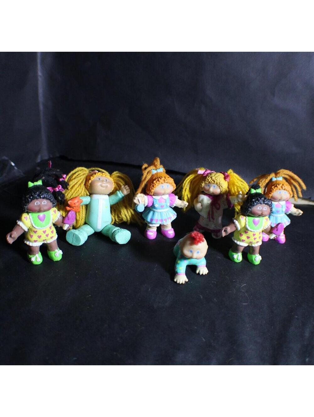 Vintage 1985‎ Cabbage Patch Kids Mini Dolls Lot OAA Yarn Hair Figures